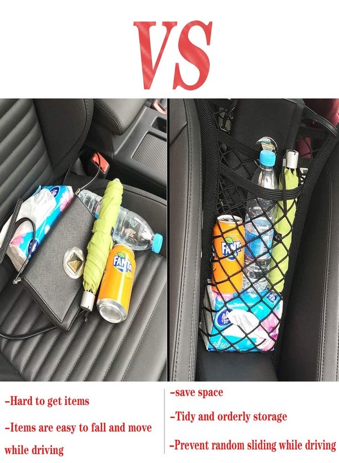 Miotorio 3-Layer Car Mesh Organizer, Black, Polyester, Hook, Car - Image 5